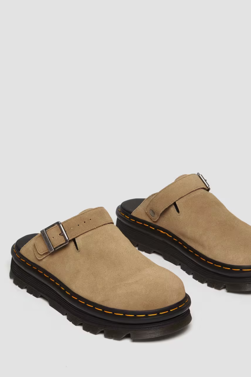 Dr. Martens ZebZag Suede unisex mules - savannah tan