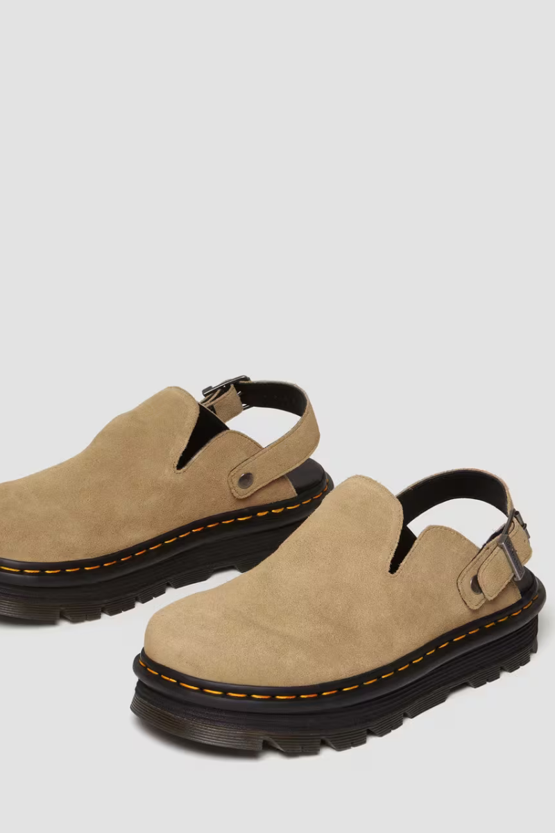 Dr. Martens ZebZag Suede unisex mules - savannah tan