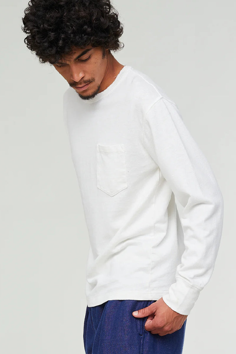 Eat Dust L/S Pocket T Military Jersey shirt - natural