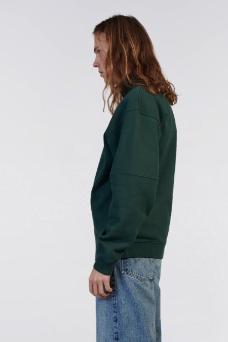 Edwin Koji Half Zip Sweat - green gables