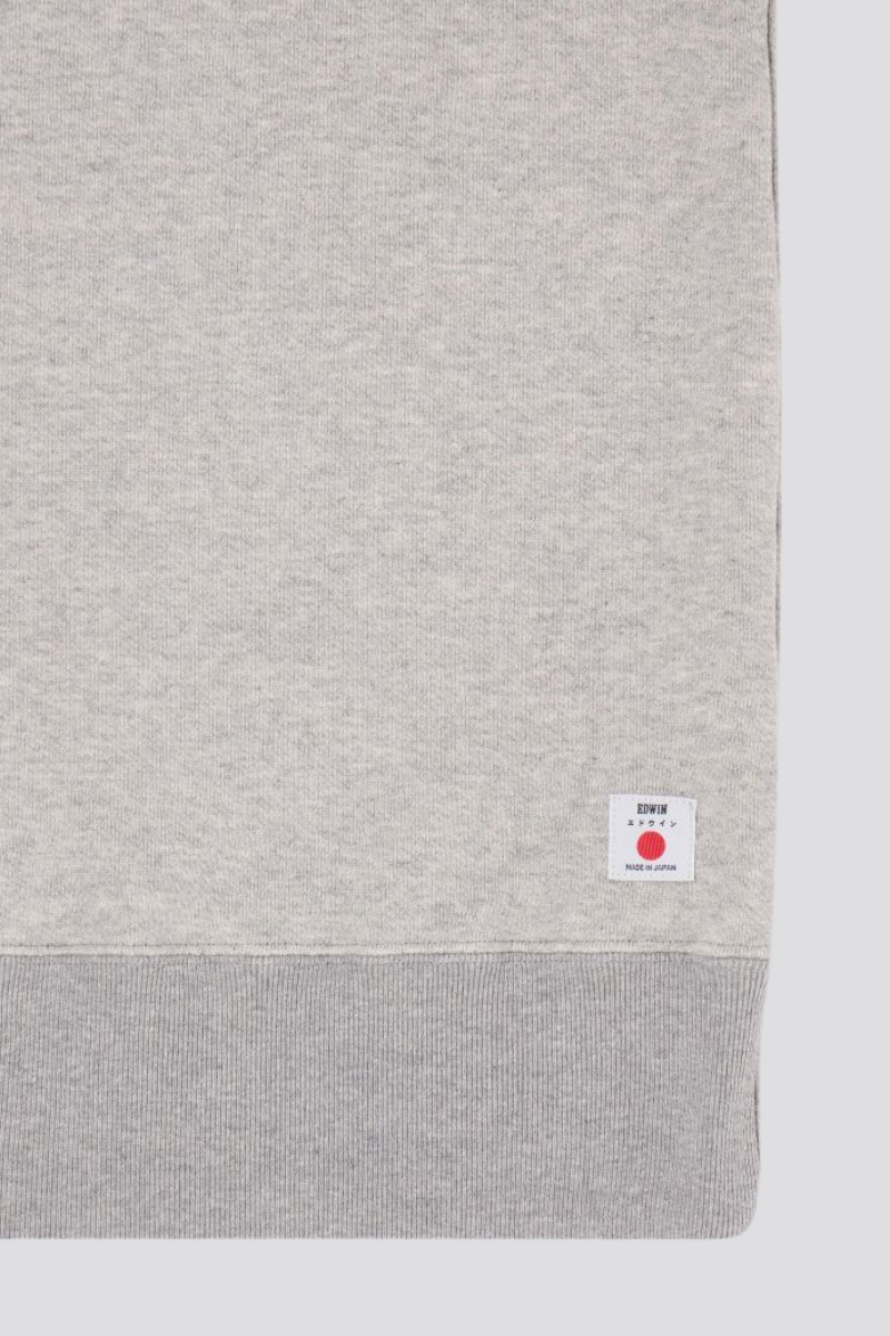 Edwin Raglan Sleeve Crewneck - grey