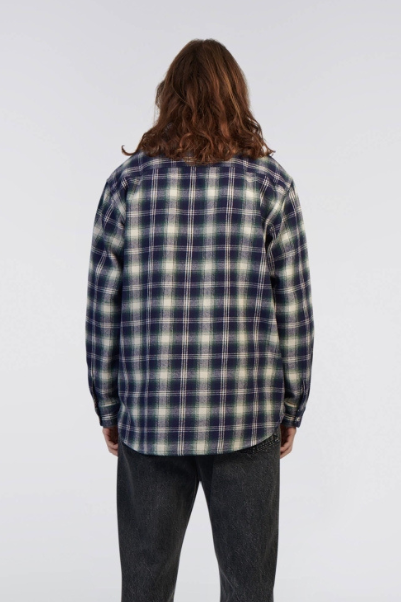 Edwin Work Shirt LS - navy / green
