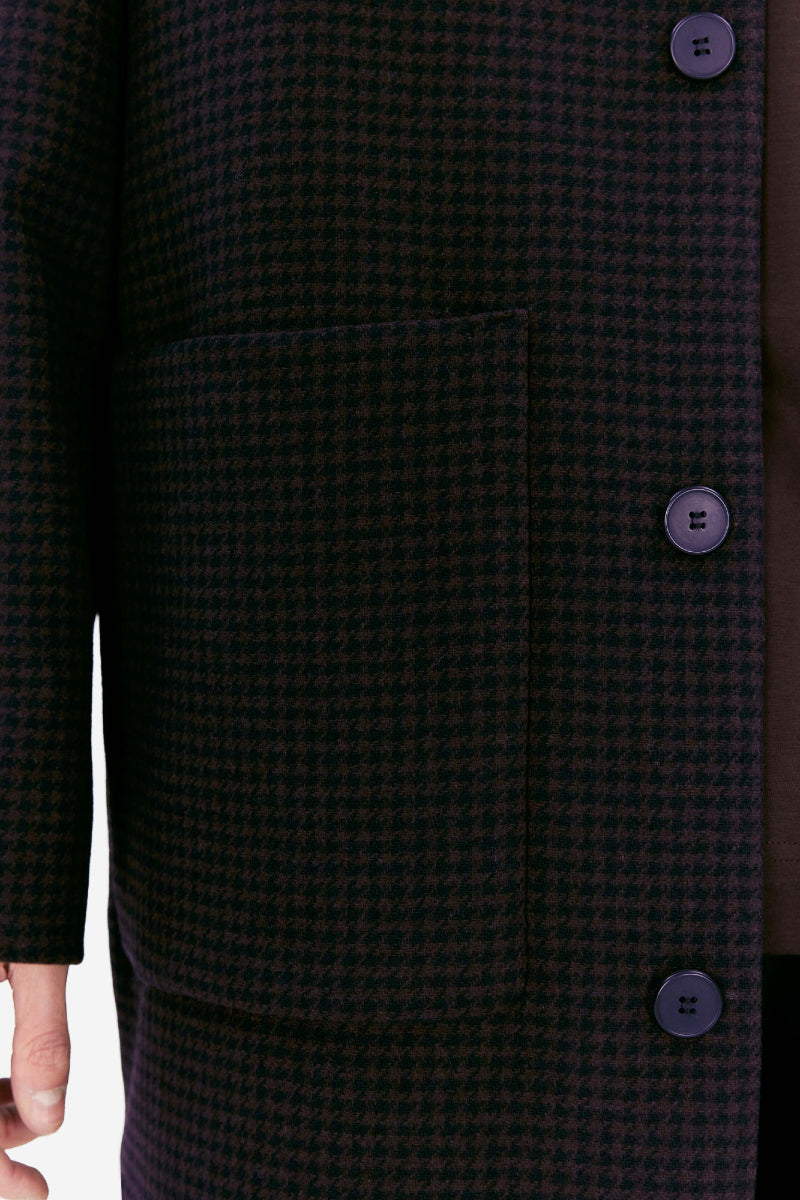 Elvine Albert jacket - brown dogtooth