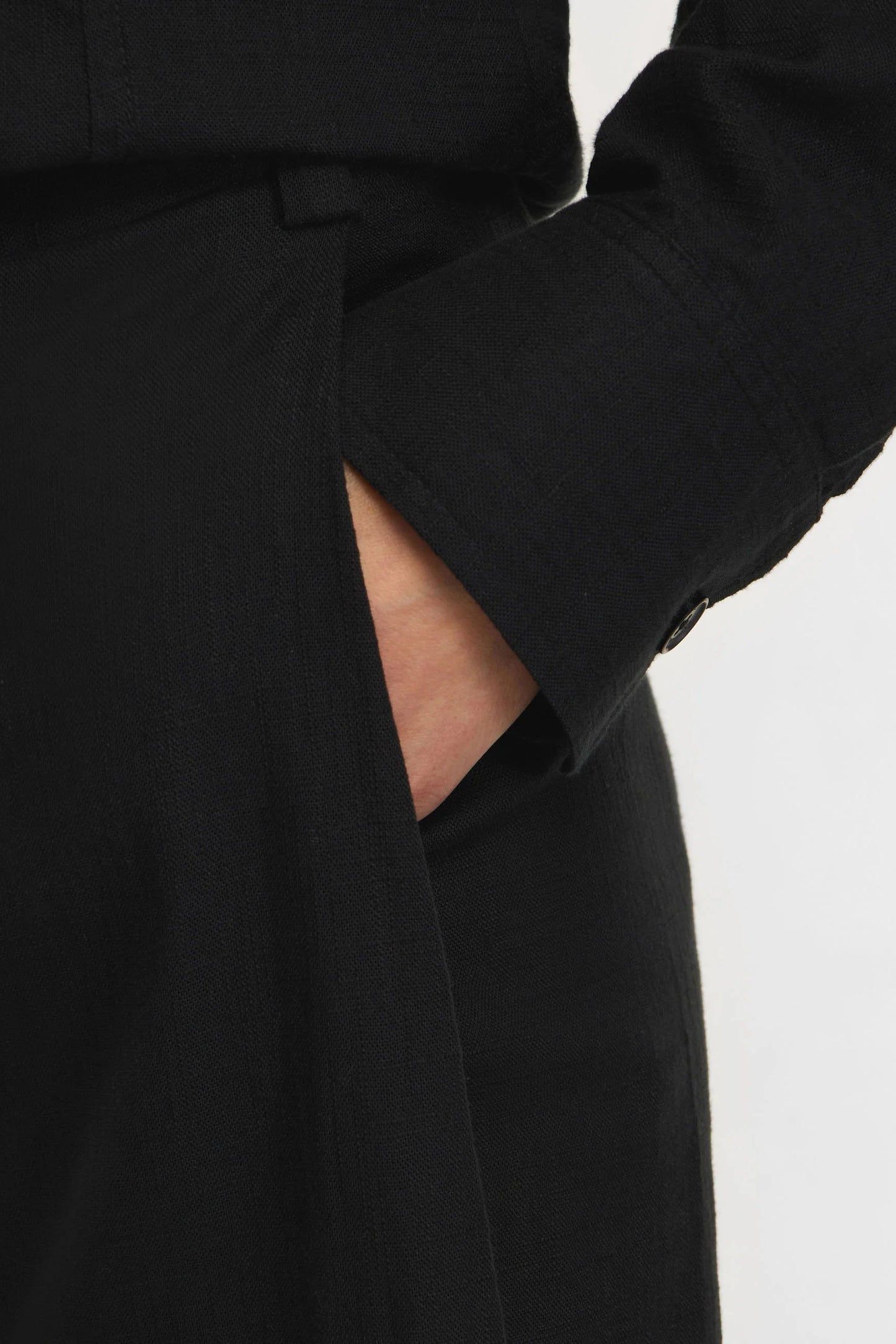 Elvine Sandi textured weave trousers - black