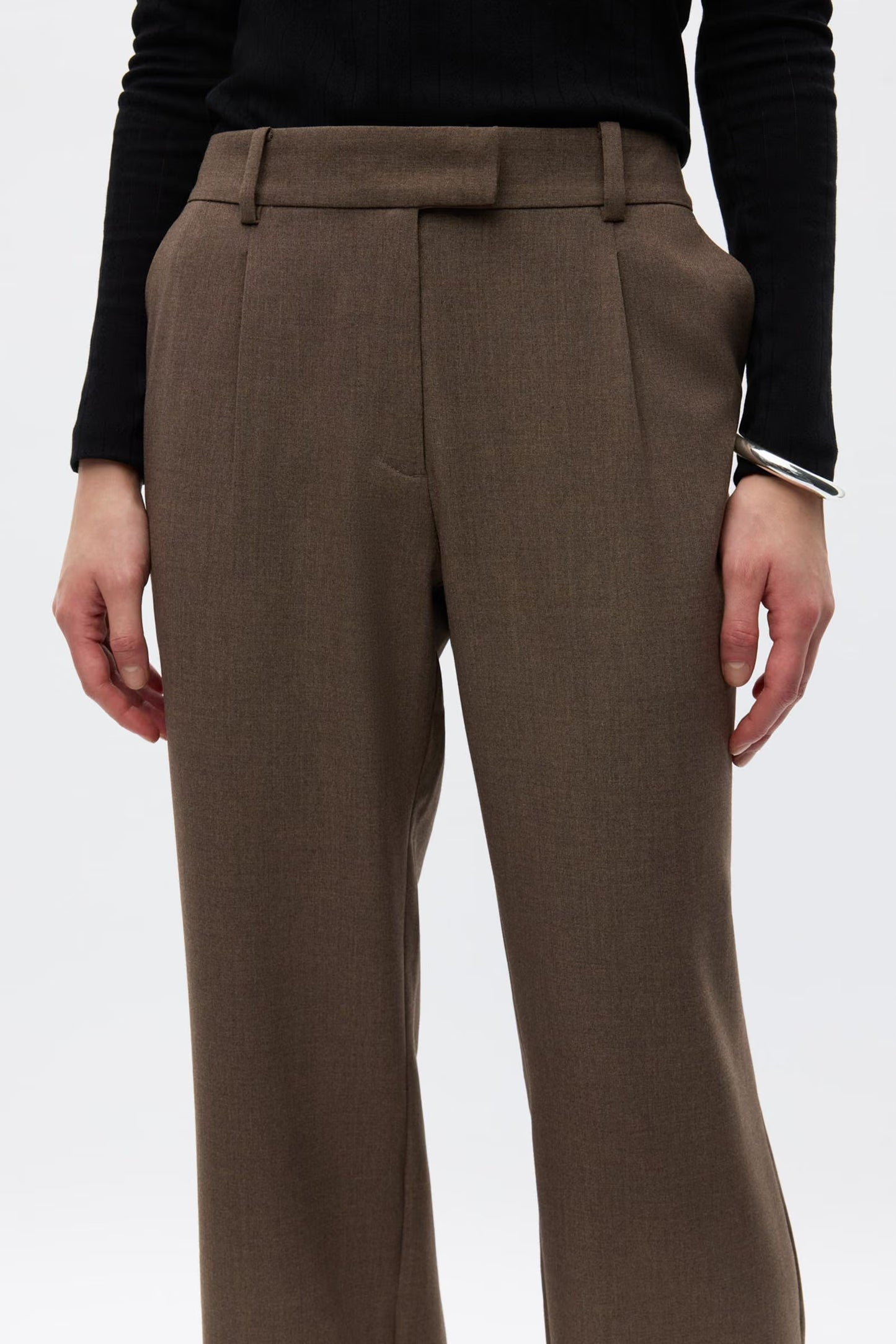 Envii Enbeta pants - brown melange