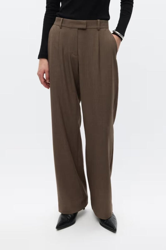 Envii Enbeta pants - brown melange