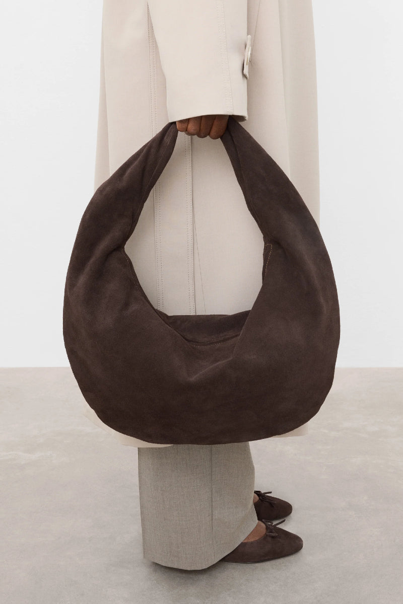Flattered Alva shoulder bag suede - chocolate