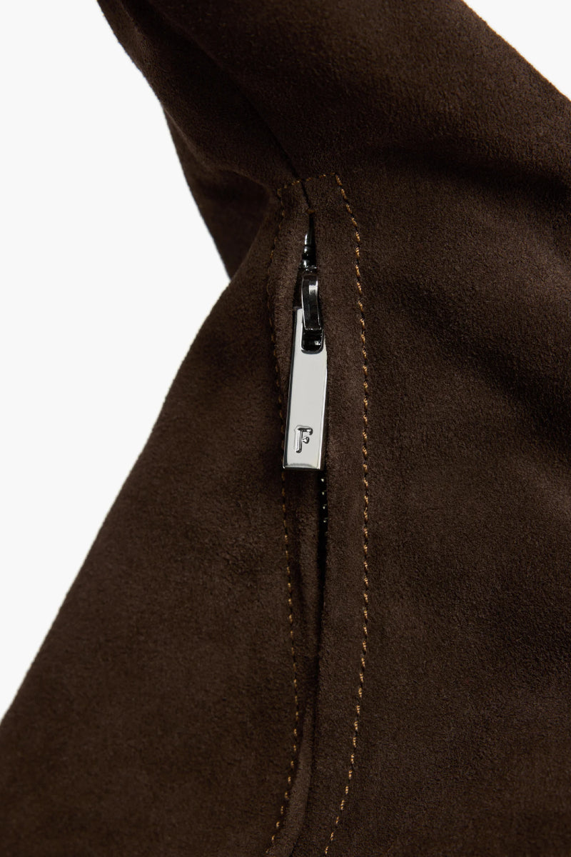 Flattered Alva shoulder bag suede - chocolate