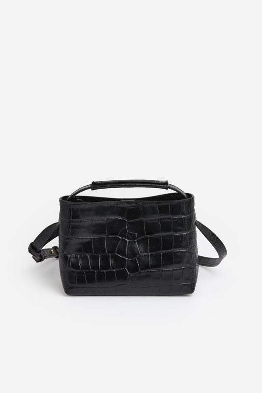 Flattered Hedda MINI handbag - black croco