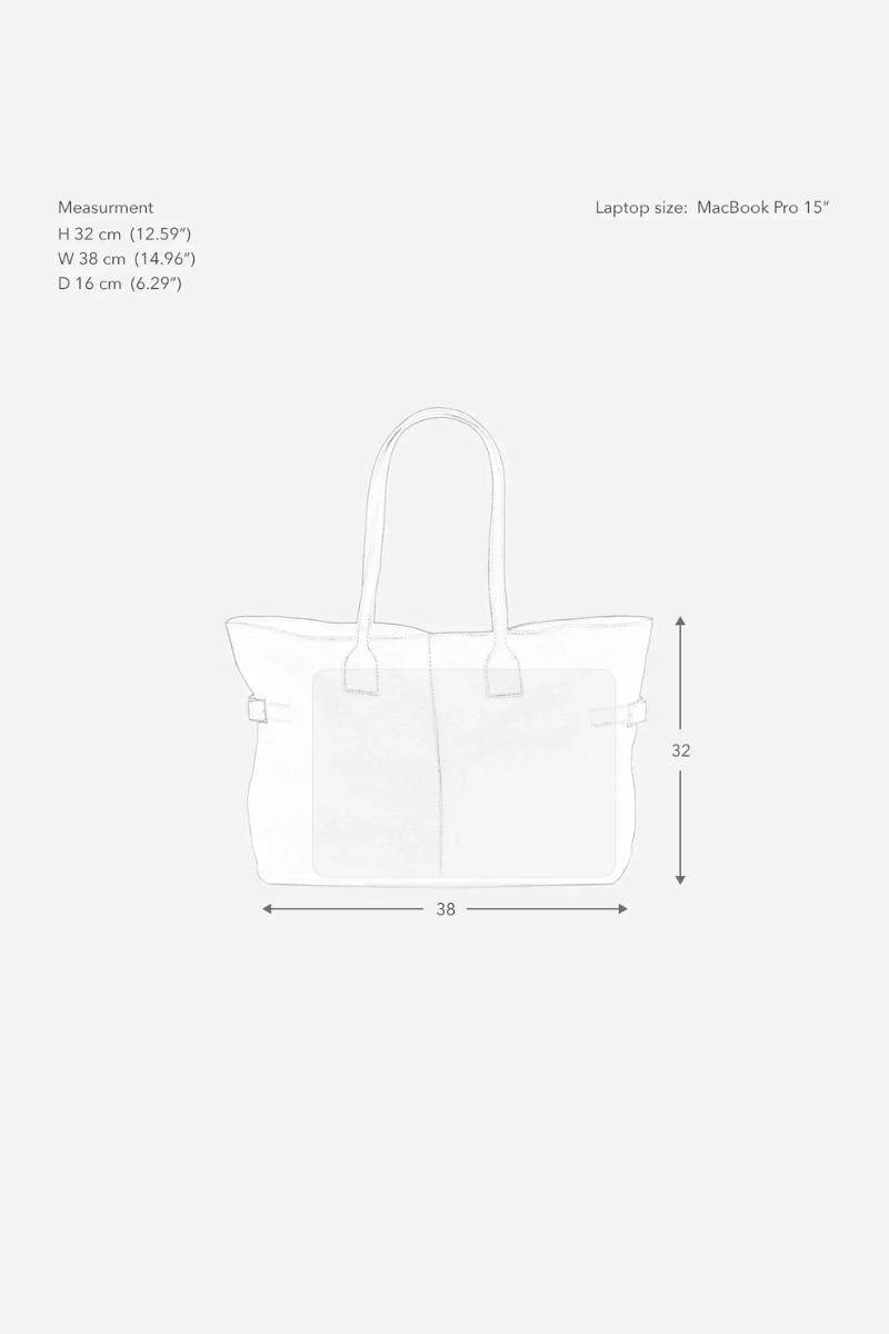 flattered lesley tote bag, musta nahkalaukku