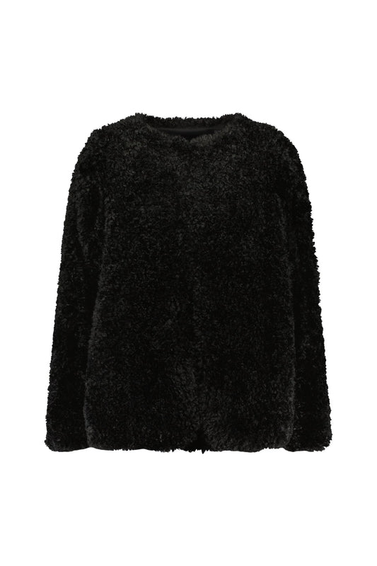 Gauhar Faux Fur Jacket - black