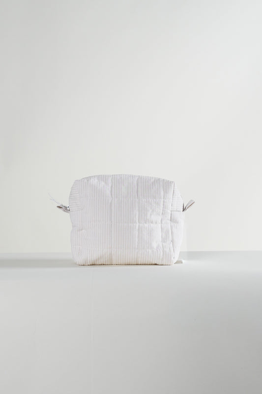 Gauhar Quilted Cosmetic Bag Medium - sand