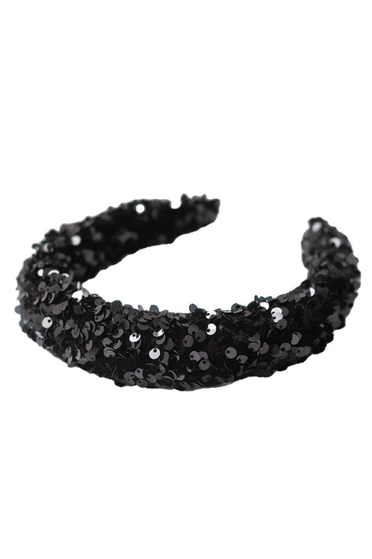 Gauhar Headband Helsinki Atelier Padded sequins - black