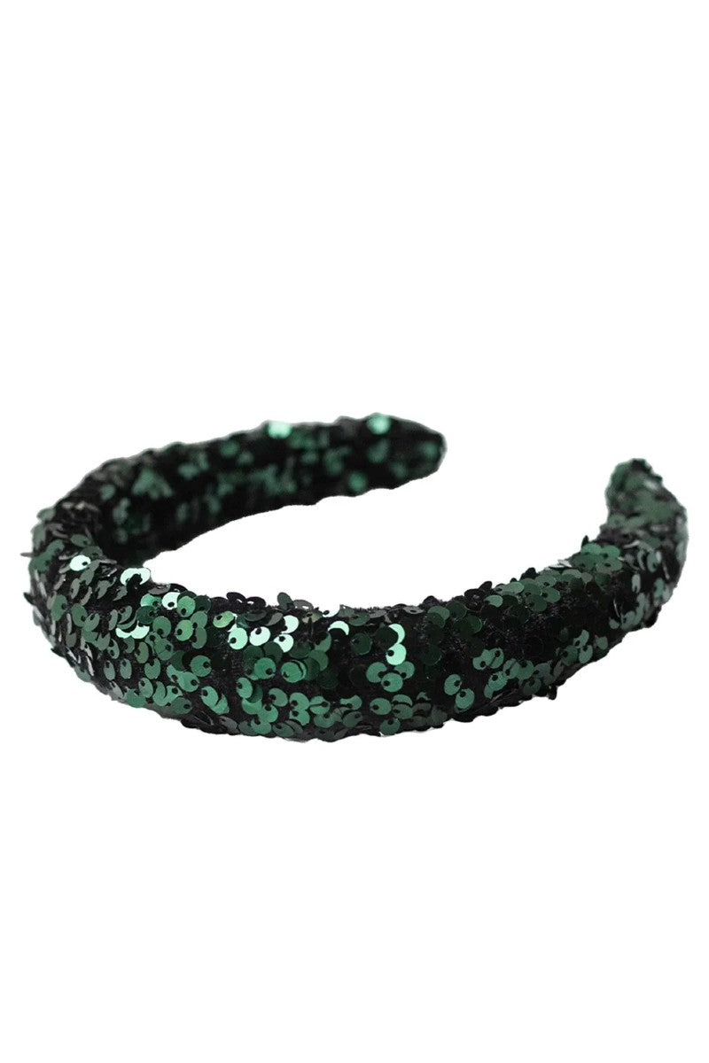 Gauhar Headband Helsinki Atelier Padded sequins - green