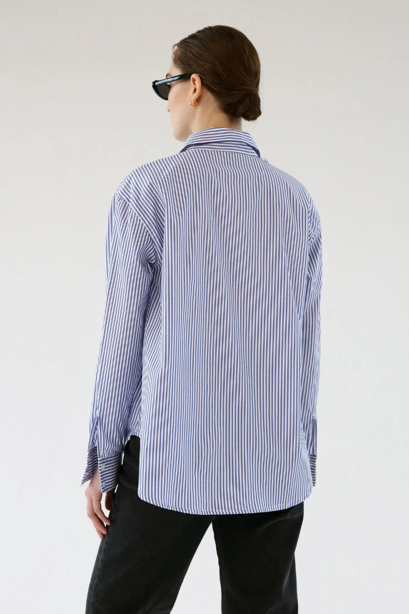 Gauhar Cotton shirt - Blue Stripe