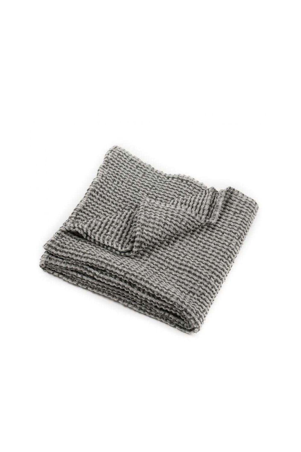 Gauhar Waffle towel - large dark grey