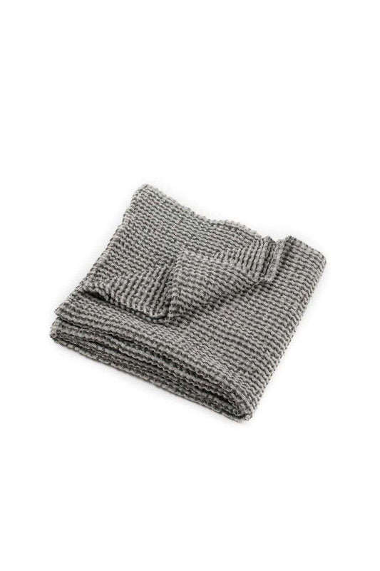 Gauhar waffle towel - large dark grey