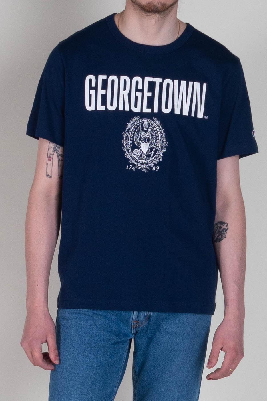 Champion Crewneck t-shirt Georgetown navy