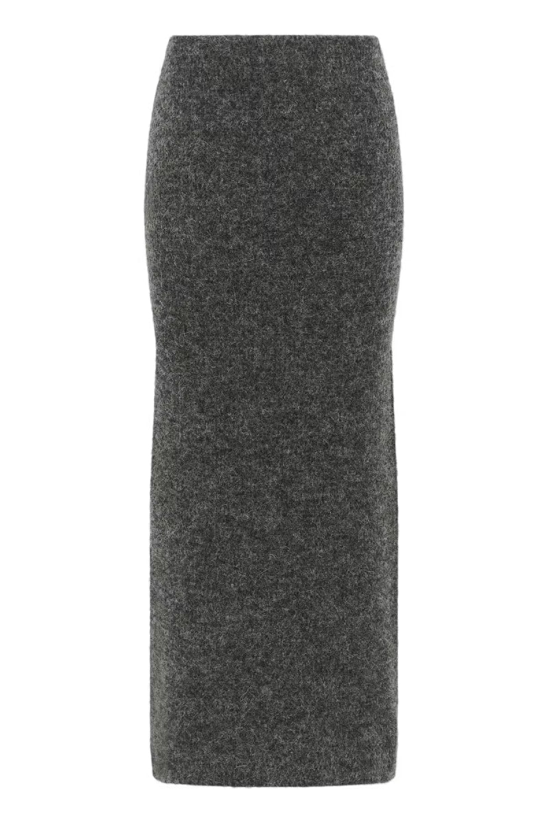 Gestuz AlphaGZ long skirt - charcoal melange