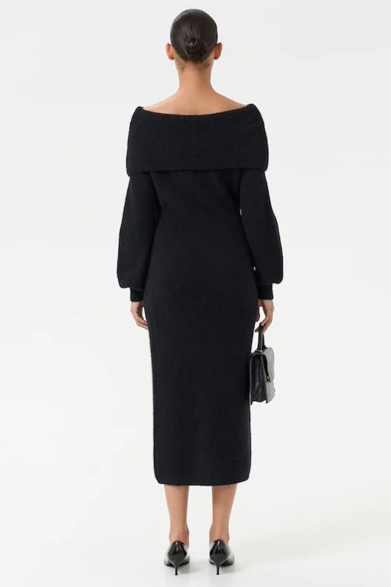 Gestuz AlphaGZ off shoulder dress - black