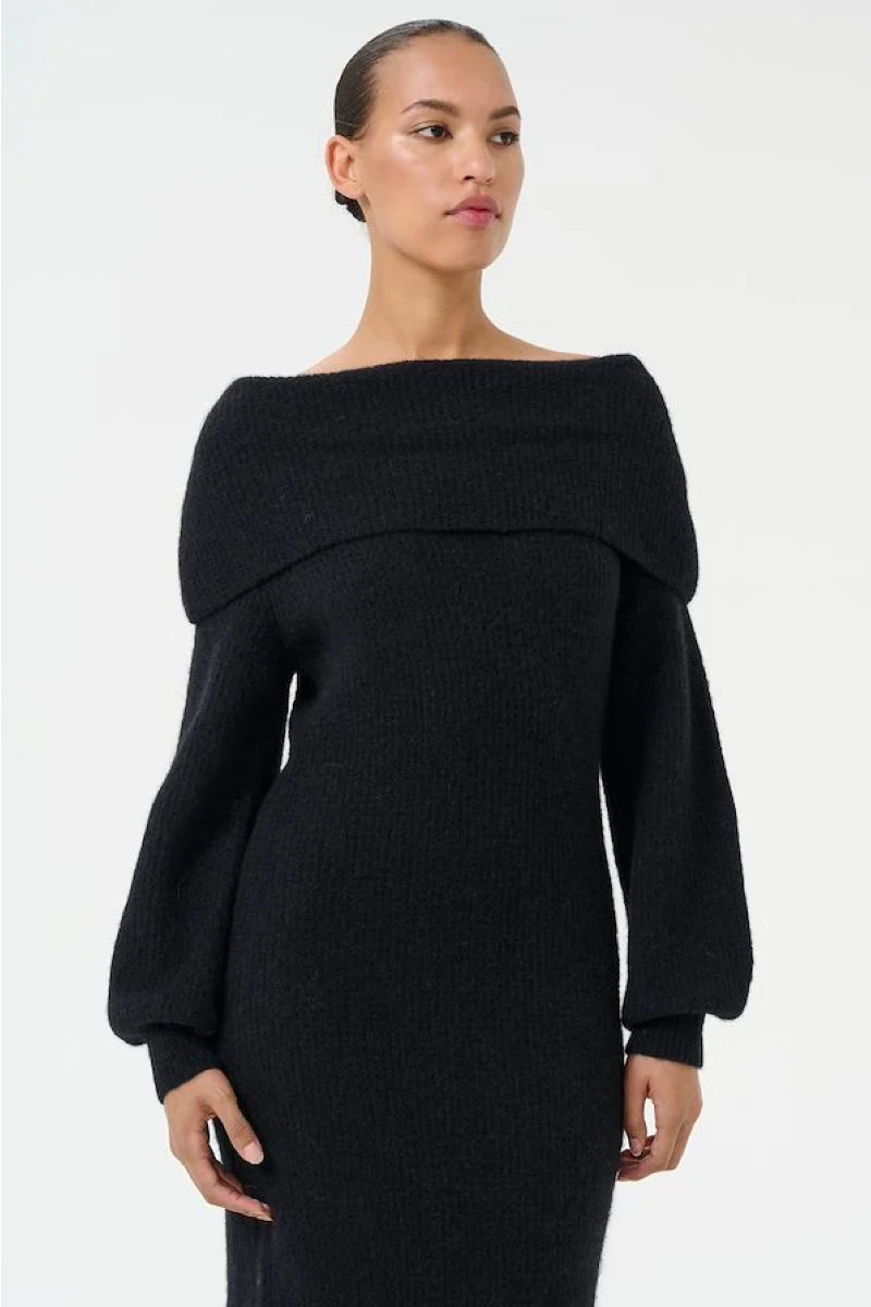 Gestuz AlphaGZ off shoulder dress - black