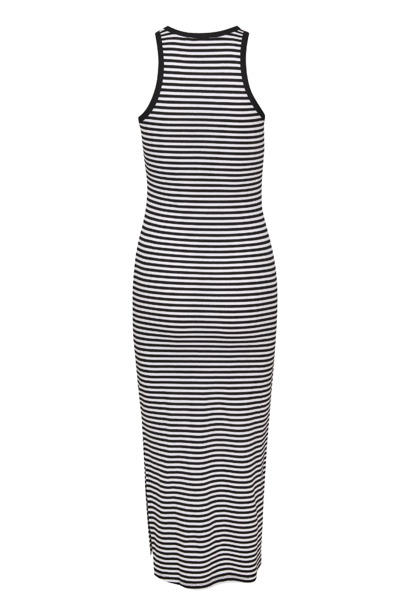 Gestuz DrewGZ striped sl long dress - black/white