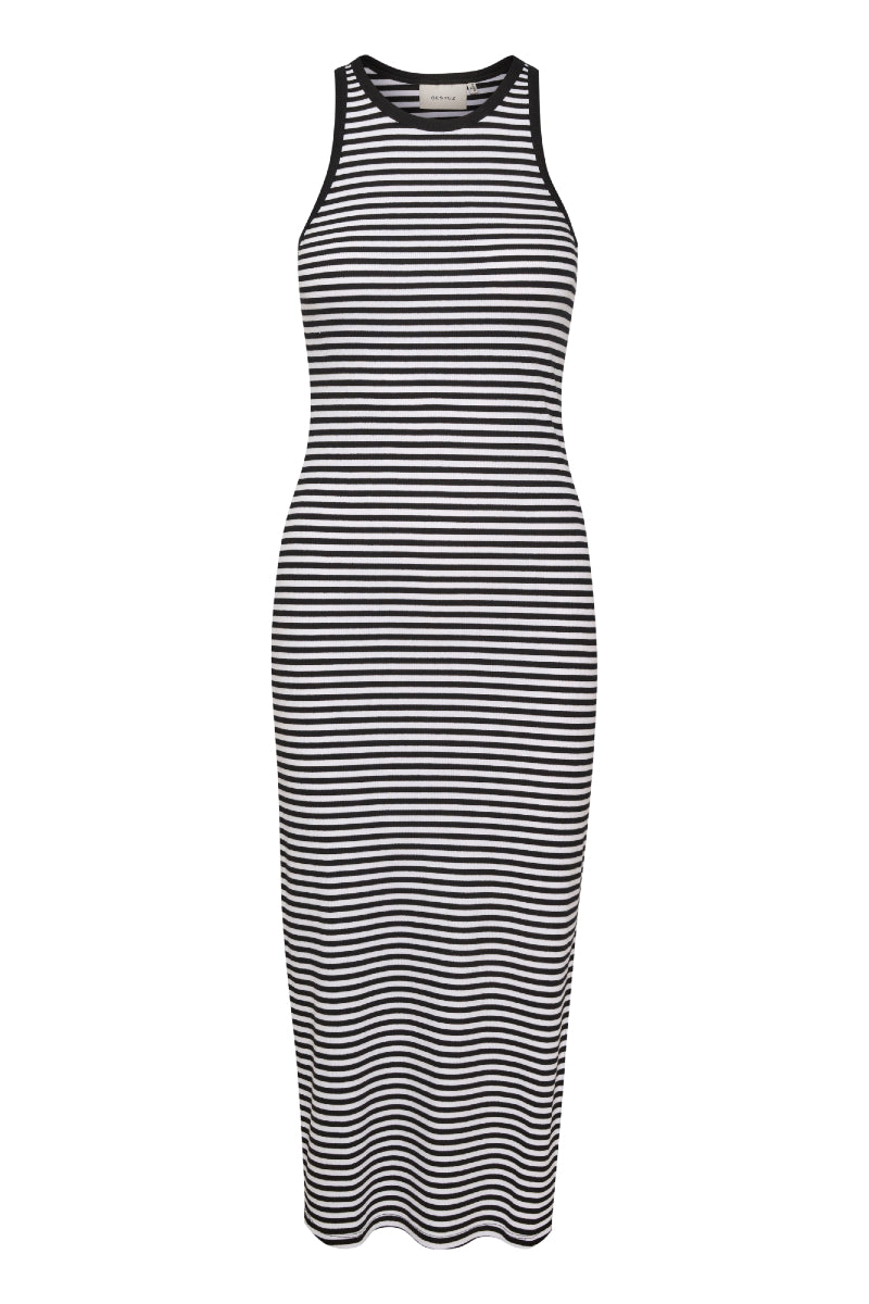 Gestuz DrewGZ striped sl long dress - black/white