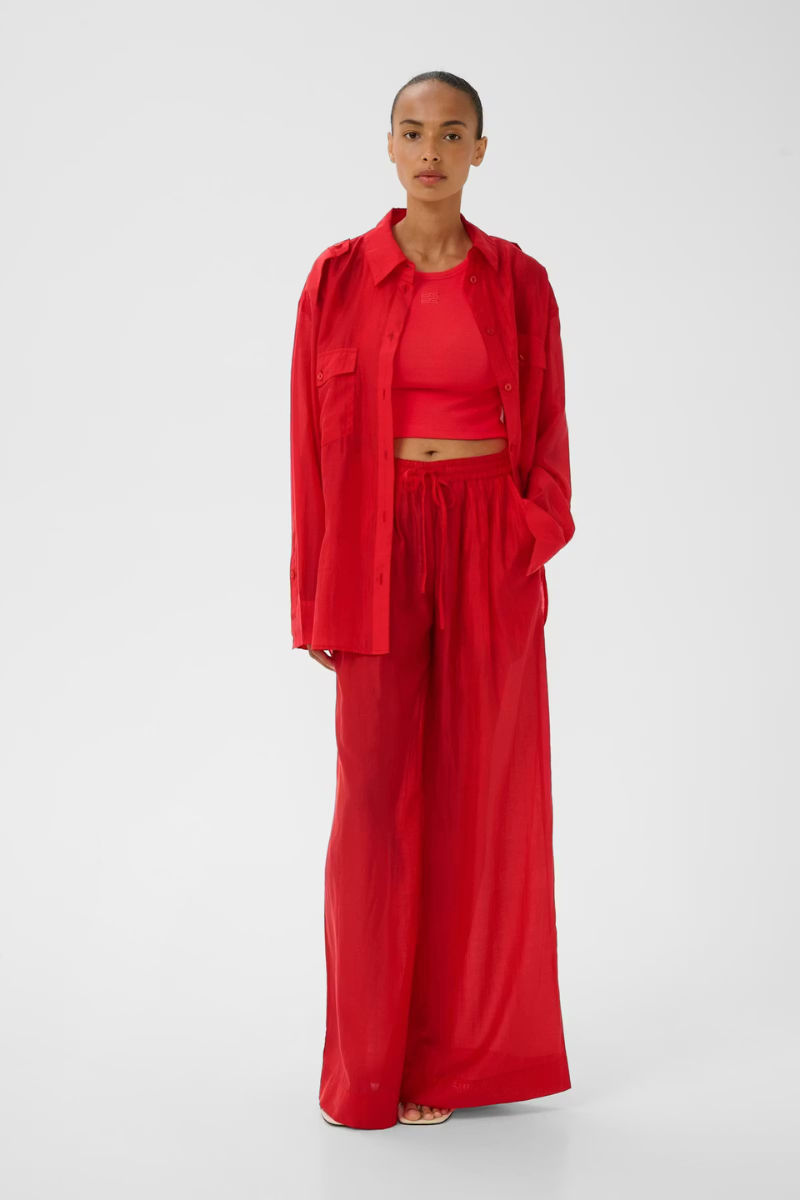 Gestuz GZsiora HW pants - tomato