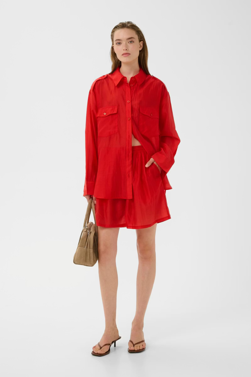 Gestuz GZsiora LS shirt - tomato