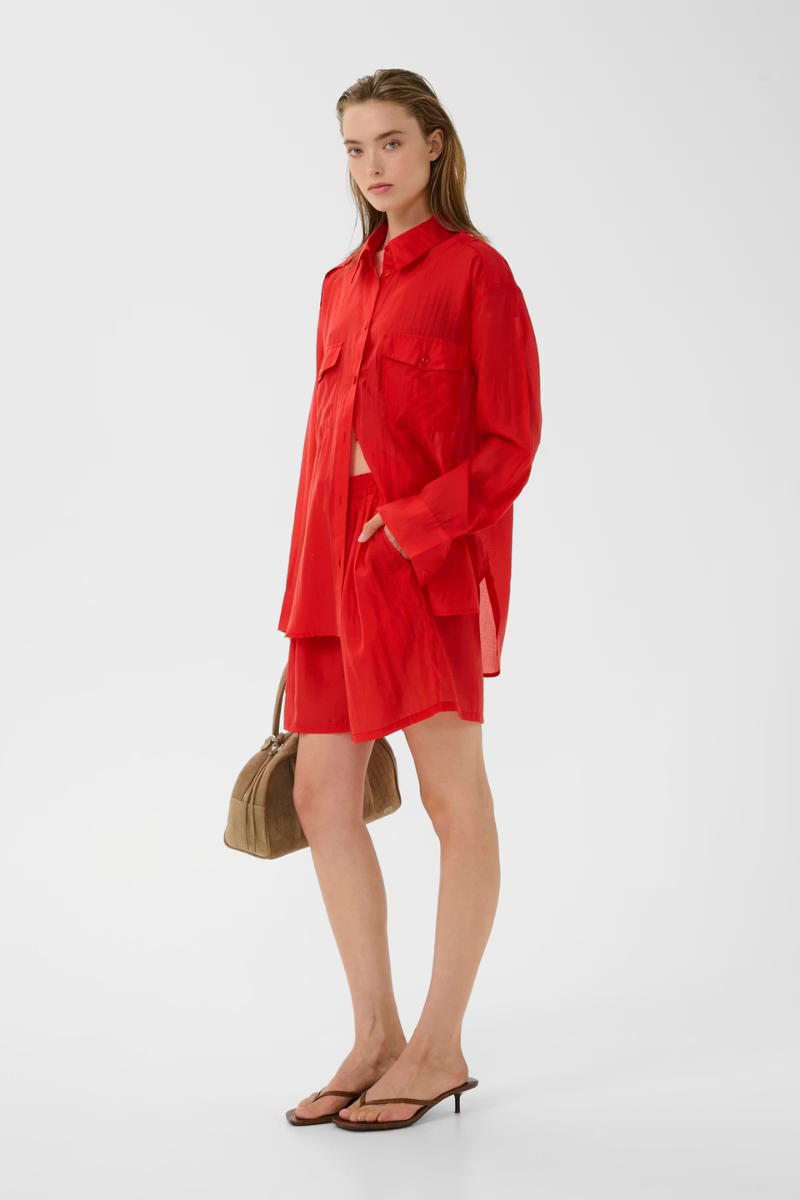 Gestuz GZsiora LS shirt - tomato