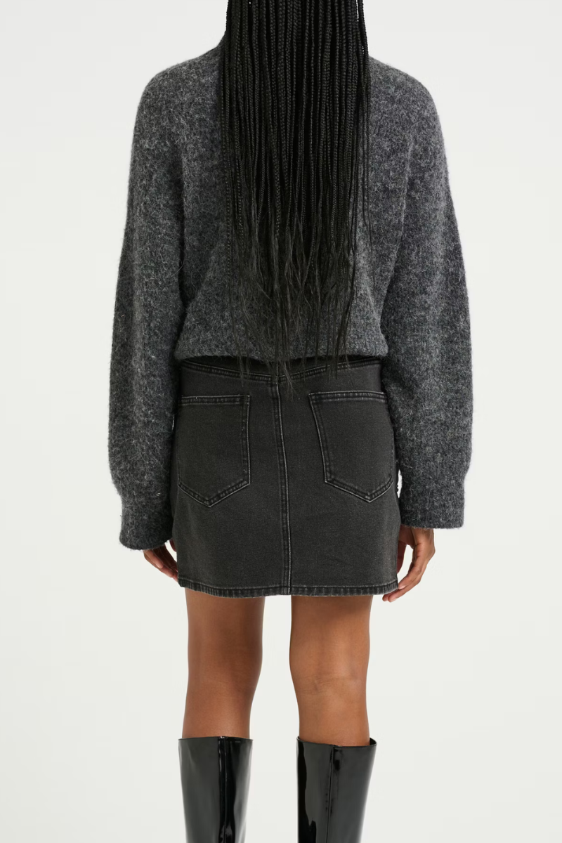Gestuz SimilinaGZ short skirt - dark grey washed