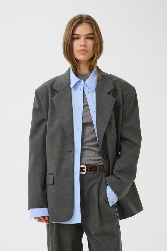 Gestuz GZPaula OZ Blazer - dark grey melange