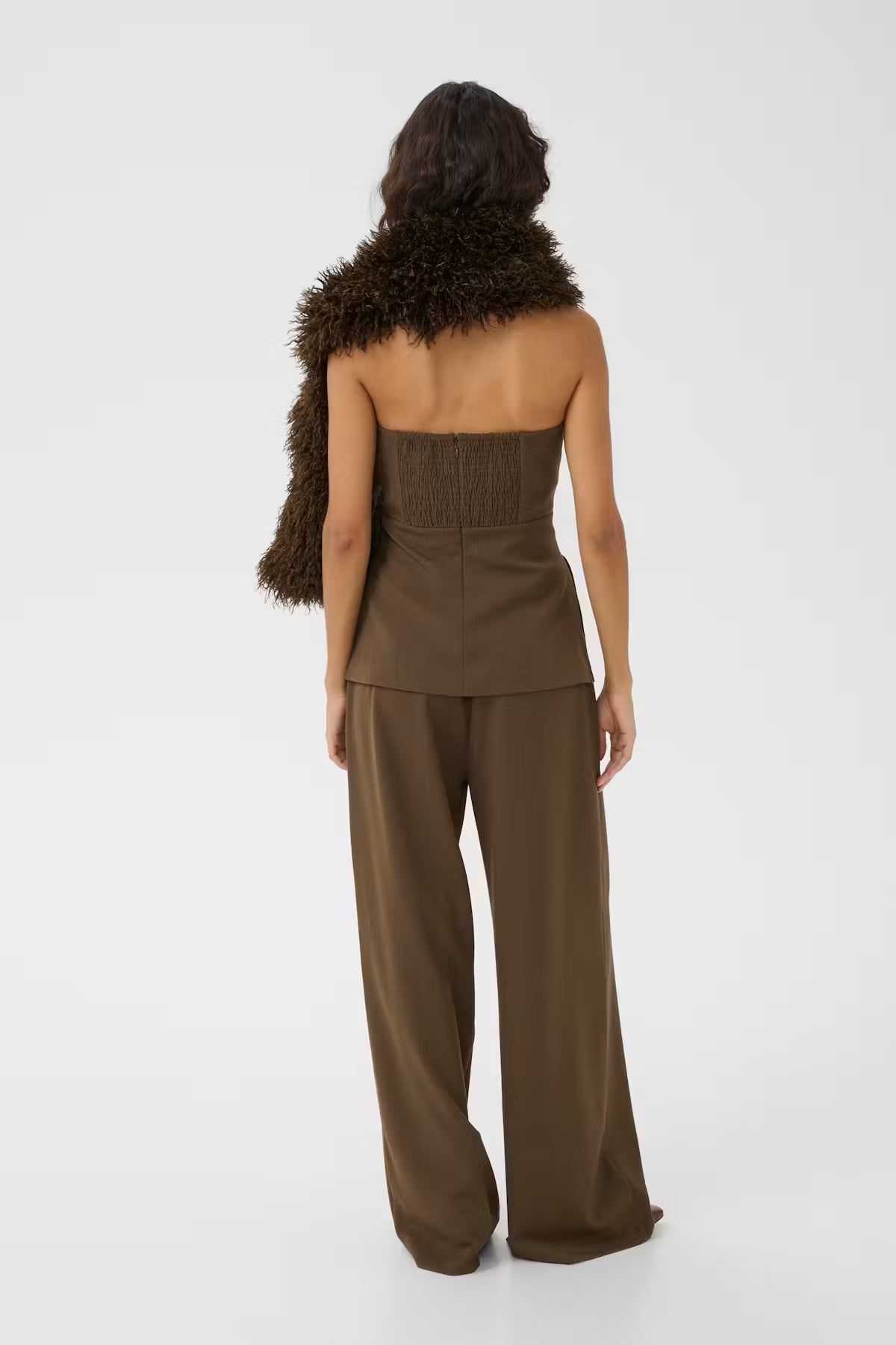 Gestuz GZchoa scarf - slate black / brown