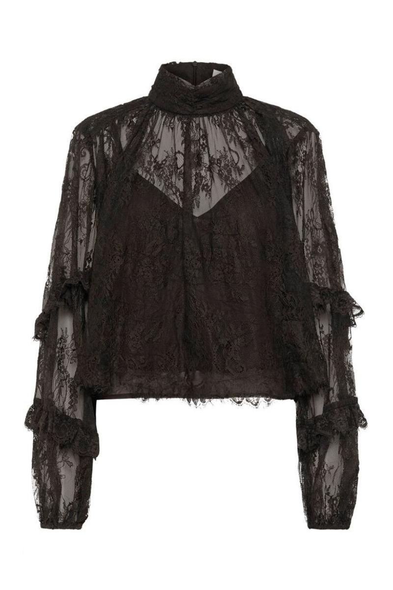 naisten musta pitsipaita