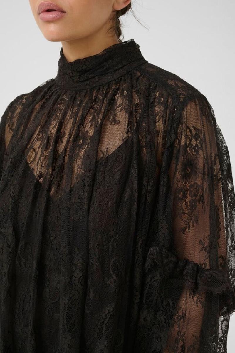 naisten musta pitsimekko