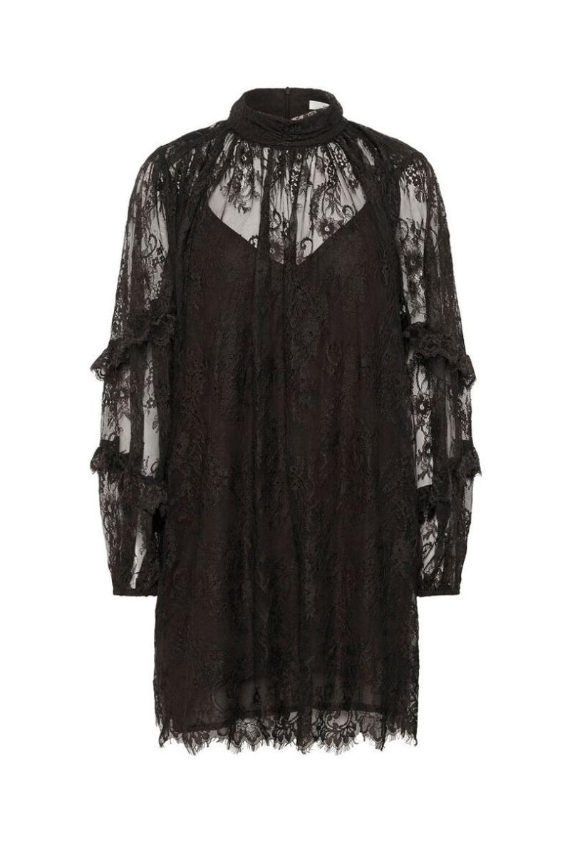 naisten musta pitsimekko