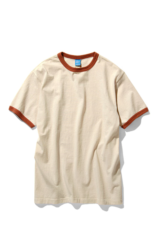Good On S/S Ringer tee -  off-white / orange