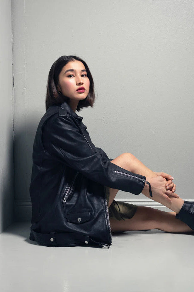 Human Scales Emelie nahkatakki - black