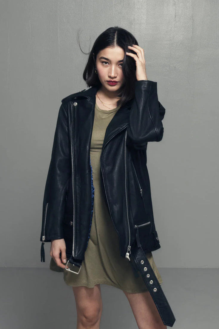 Human Scales Emelie nahkatakki - black