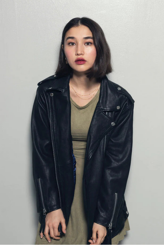 Human Scales Emelie nahkatakki - black