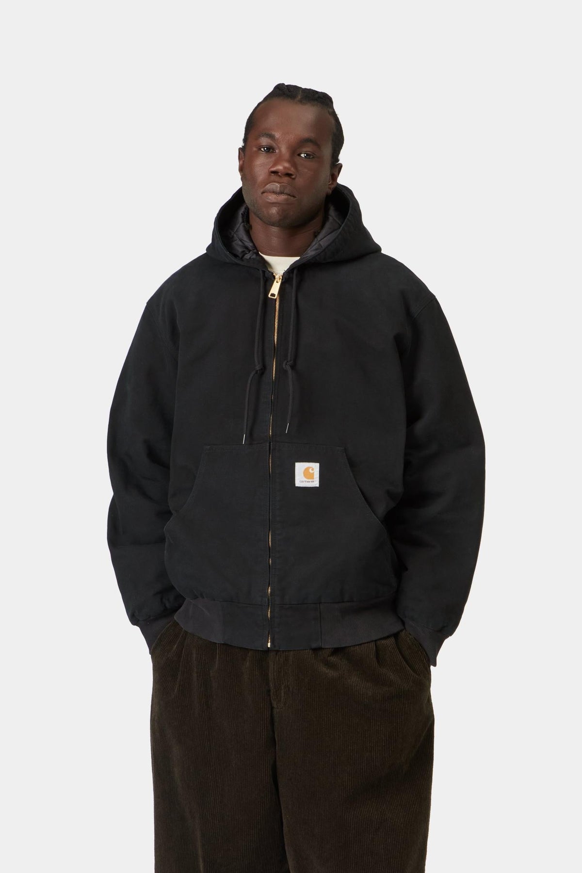 Carhartt WIP OG Active Jacket Black Stone Canvas - mallin yllä, kuva 3