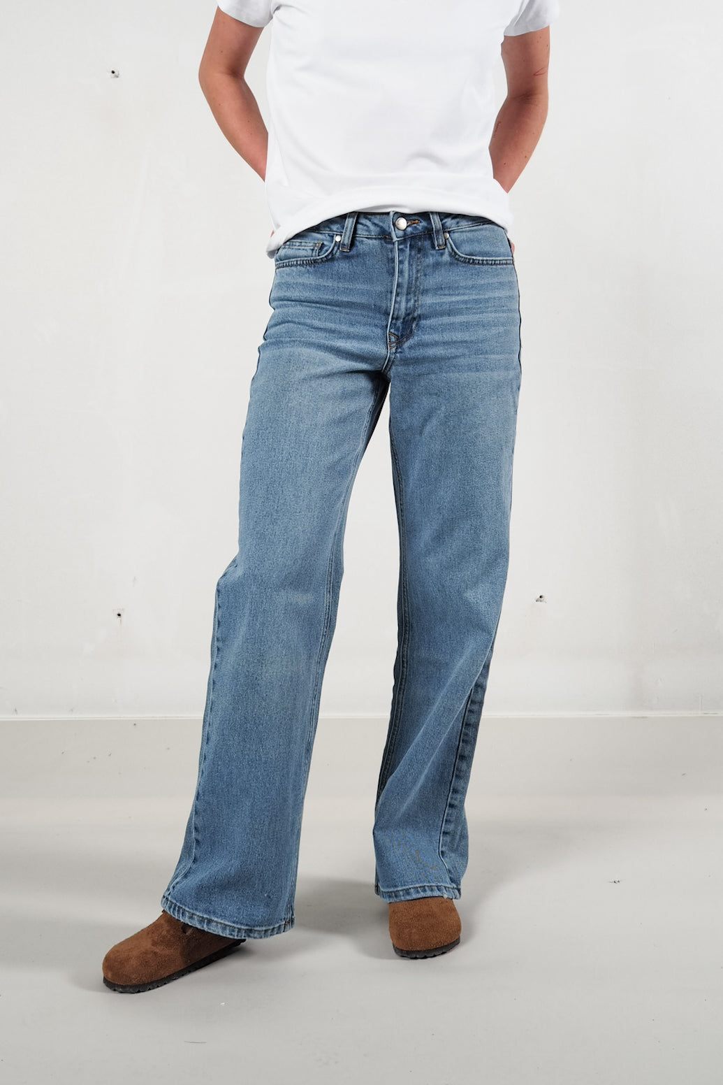 My Essential Wardrobe 35 The Louis 139 High Wide - medium blue retro wash