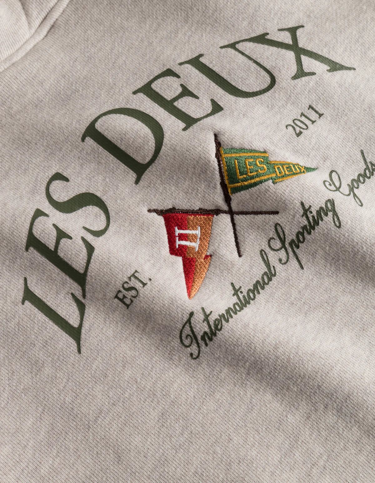 Les Deux Ivy League Hoodie - oatmeal melange