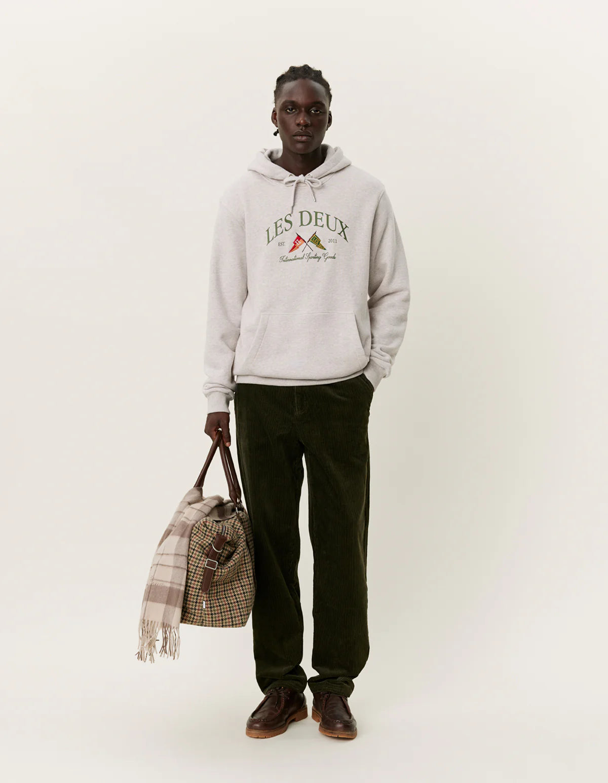 Les Deux Ivy League Hoodie - oatmeal melange