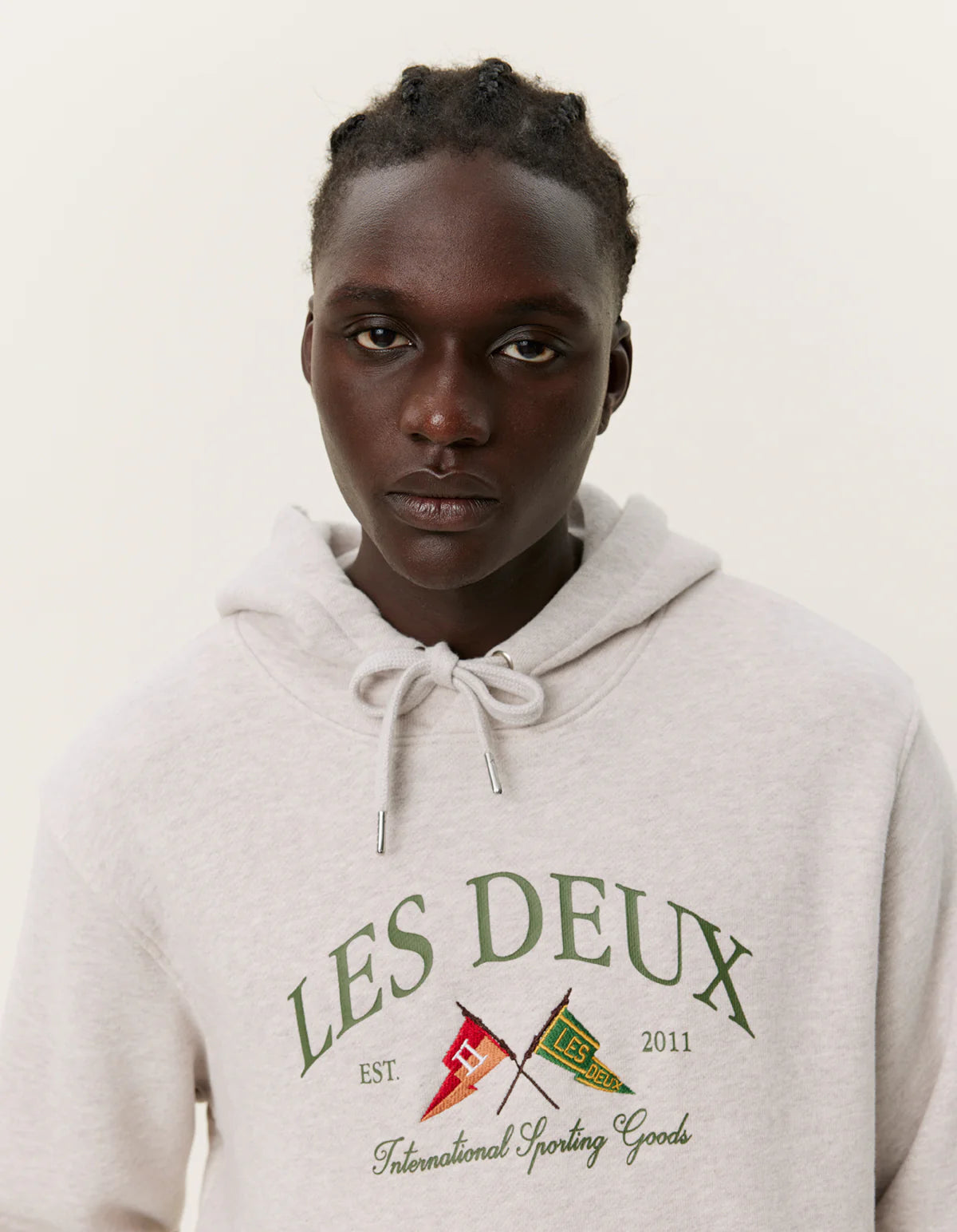 Les Deux Ivy League Hoodie - oatmeal melange