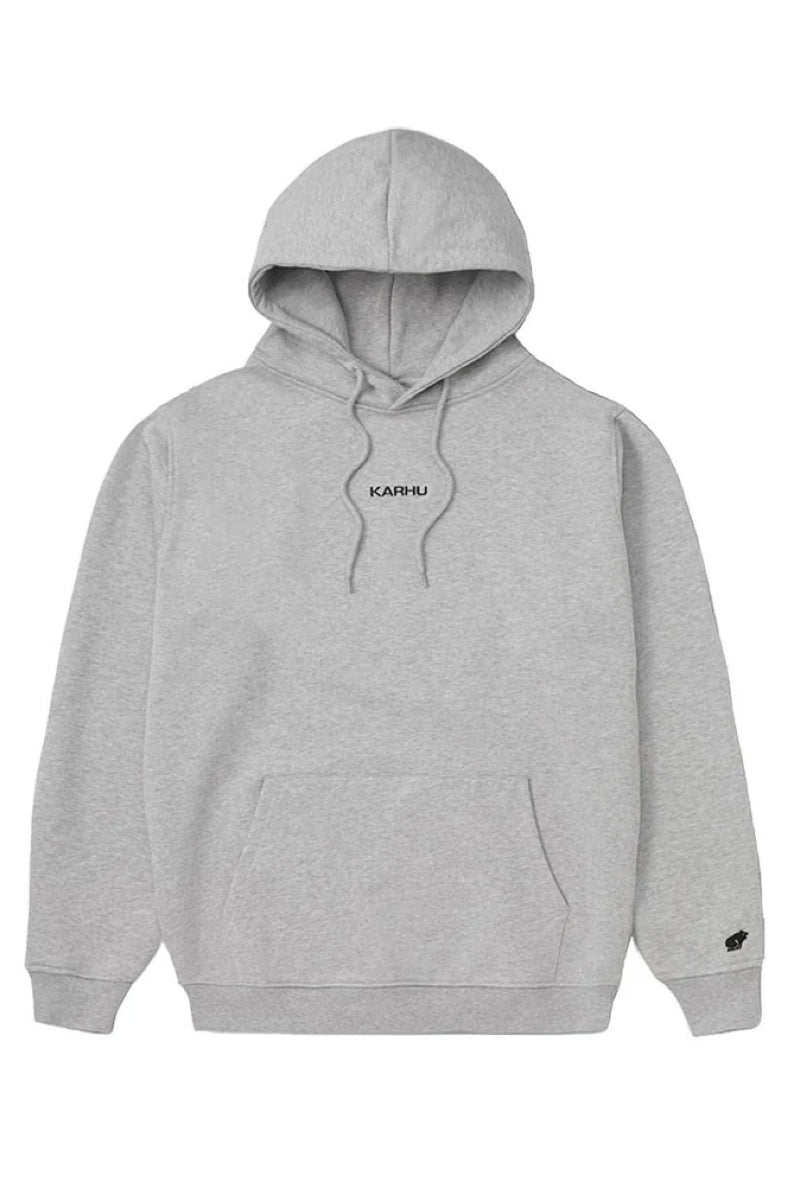 Karhu Logo Hoodie - heather grey / jet black