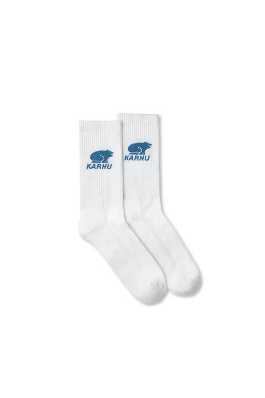 Karhu Classic Logo Sock - Bright White / Avio