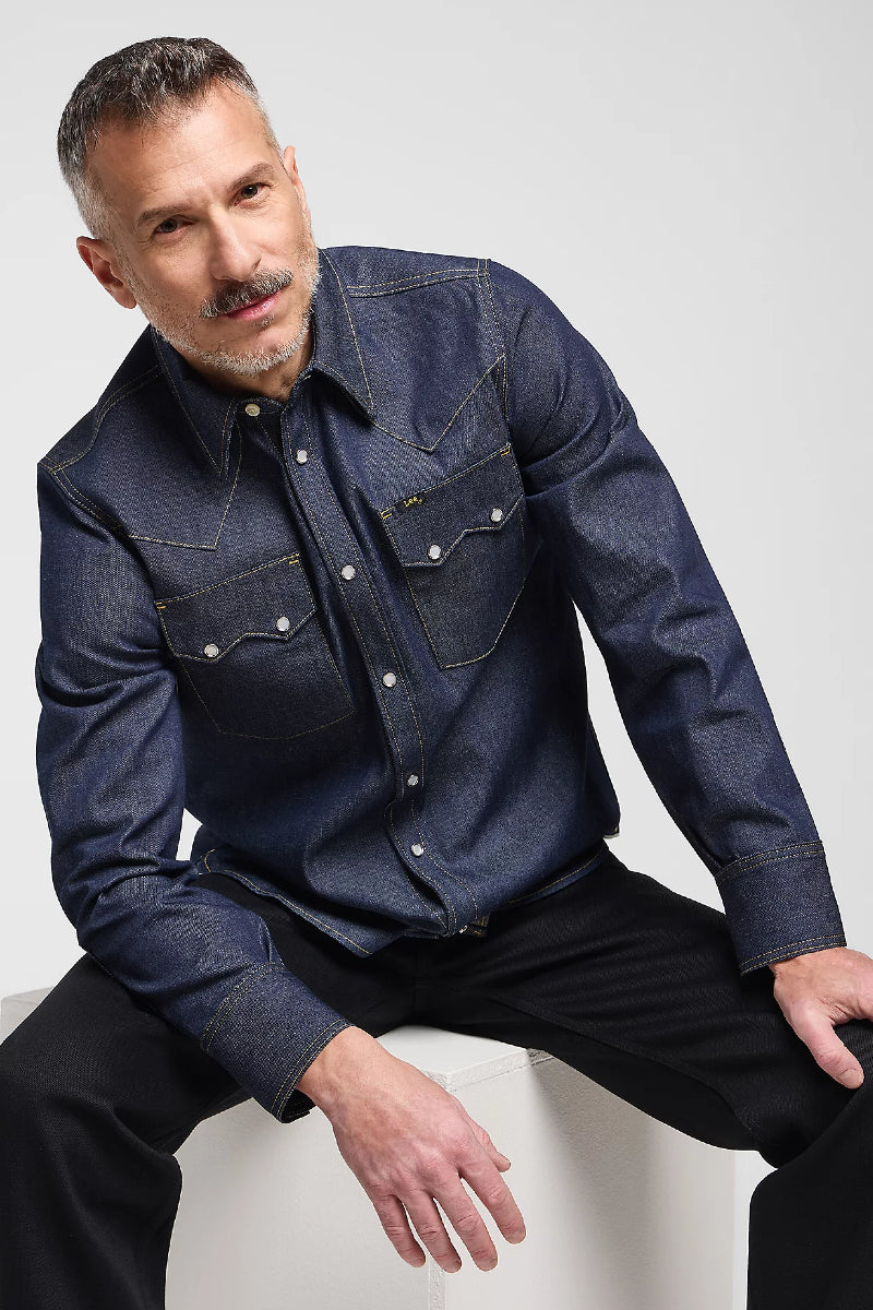 Lee 101 50's Western shirt - dry blue