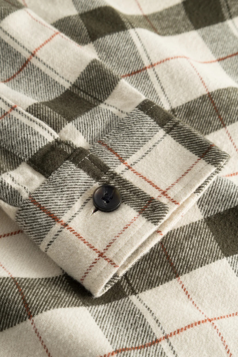 Les Deux Lennon Flannel Check Overshirt - ivory/rosin