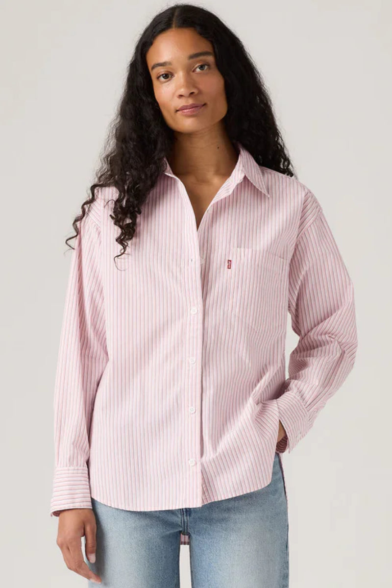 Levi's Harlie New Bf Shirt - rachel stripe peachskin